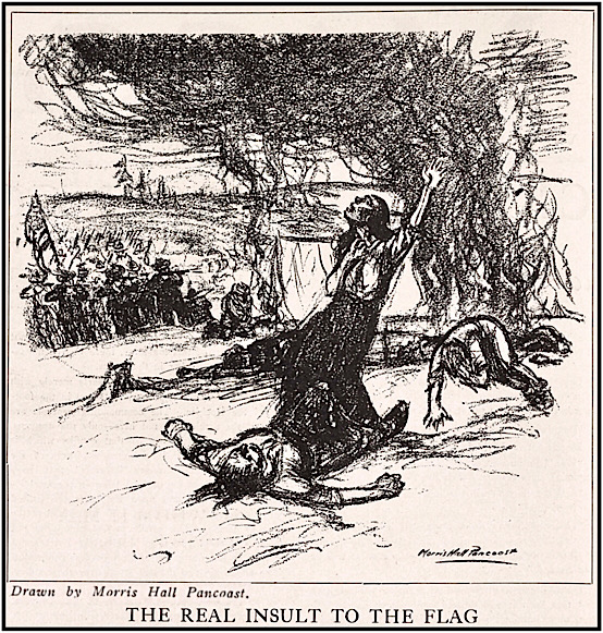 Ludlow Real Insult to Flag b;y MH Pancoast, Masses p6, June 1914