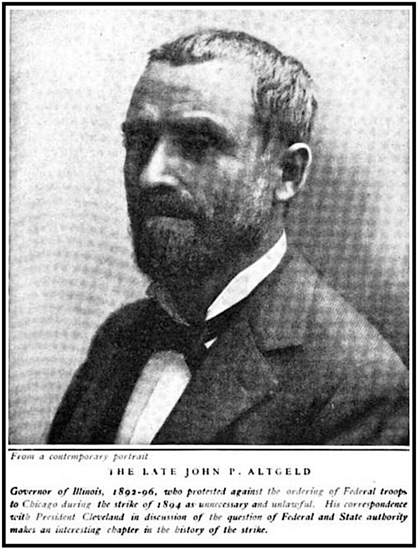 Gov Altgeld, McClures re ARU Pullman Chicago Strike 1894, McClures p229, July 1904