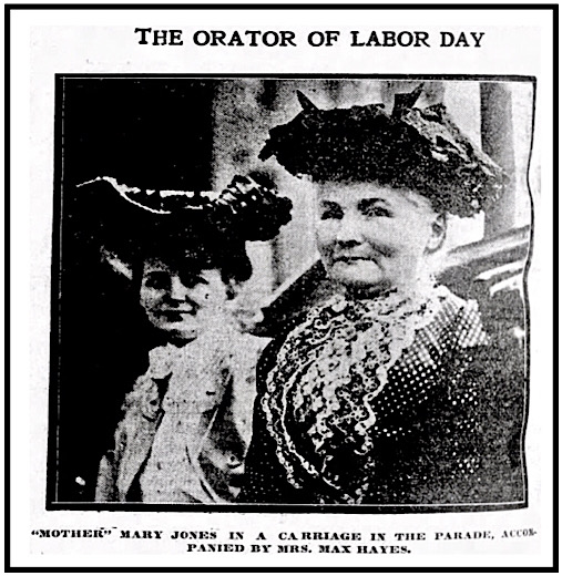 Mother Jones w Mrs Max Hayes, Clv Ldr p4, Sept 6, 1904