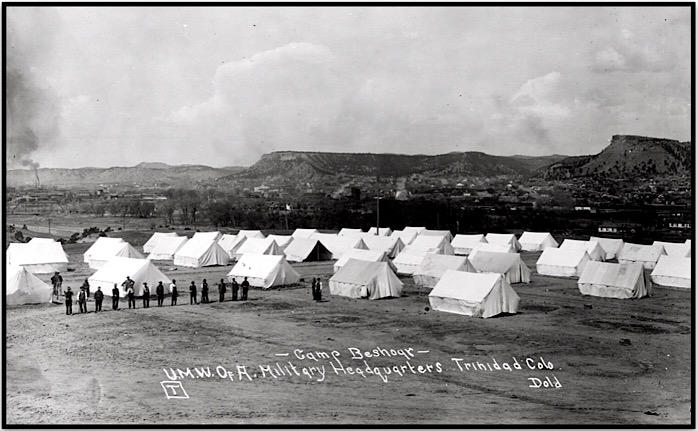 Camp Beshoar, HQ UMW D15 Trinidad CO, Dold after Apr 1914